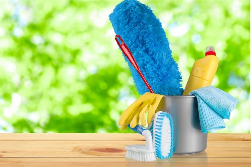 Professional office cleaning in a modern workspace