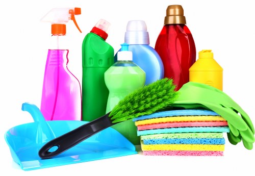 Rug cleaning in a bright living room setting