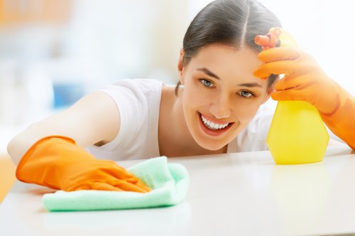 Professional cleaning service improving workplace hygiene