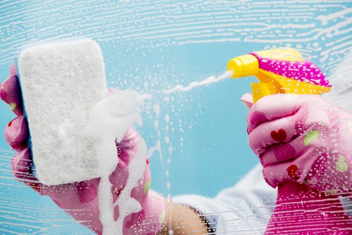 Move in cleaning checklist on clipboard with supplies