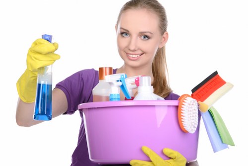 Cleaning team finishing a post renovation property
